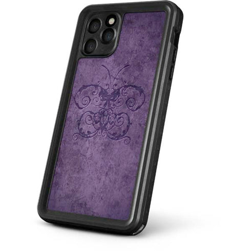 Brigid Ashwood Purple Damask Butterfly iPhone 11 Pro Max Waterproof Case