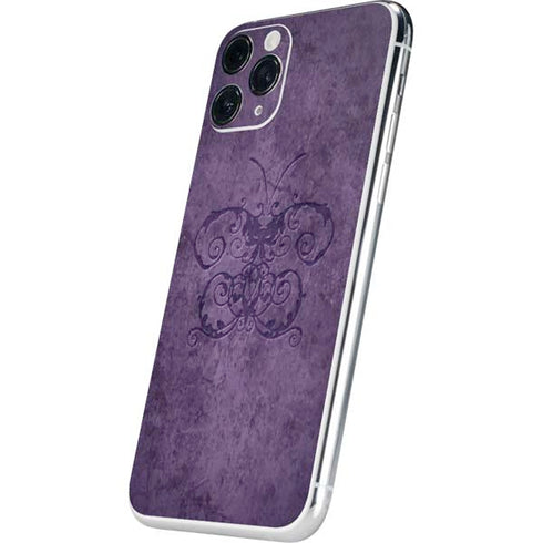 Brigid Ashwood Purple Damask Butterfly iPhone 11 Pro Skin