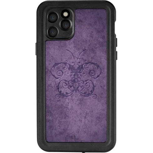 Brigid Ashwood Purple Damask Butterfly iPhone 11 Pro Waterproof Case