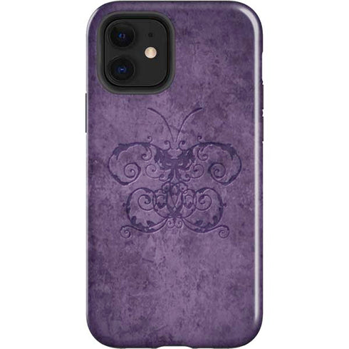 Brigid Ashwood Purple Damask Butterfly iPhone 12 Impact Case