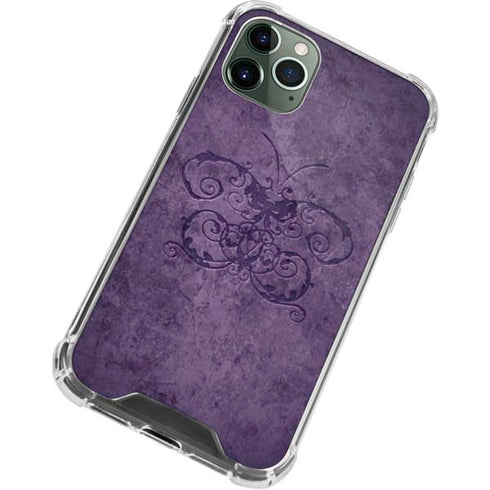 Brigid Ashwood Purple Damask Butterfly iPhone 12 Pro Clear Case