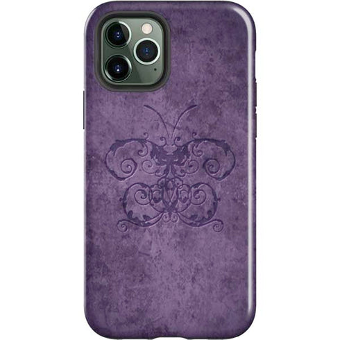 Brigid Ashwood Purple Damask Butterfly iPhone 12 Pro Impact Case