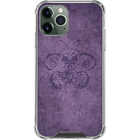 Brigid Ashwood Purple Damask Butterfly iPhone 12 Pro Max Clear Case