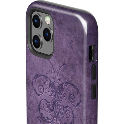 Brigid Ashwood Purple Damask Butterfly iPhone 12 Pro Max Impact Case