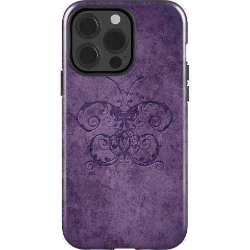 Brigid Ashwood Purple Damask Butterfly iPhone 13 Pro Impact Case
