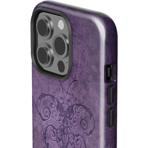 Brigid Ashwood Purple Damask Butterfly iPhone 13 Pro Impact Case