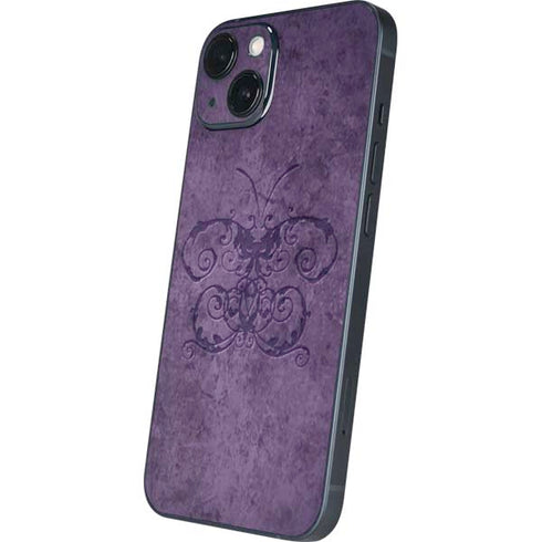 Purple Damask Butterfly by Brigid Ashwood iPhone 15 Plus Skin