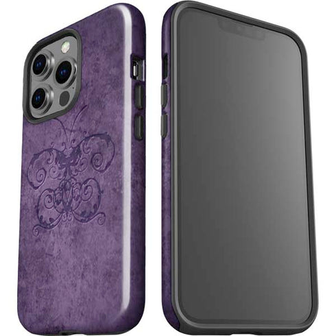 Purple Damask Butterfly by Brigid Ashwood iPhone 15 Pro Impact Case
