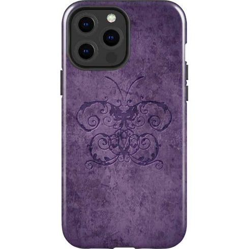 Purple Damask Butterfly by Brigid Ashwood iPhone 15 Pro Max Impact Case