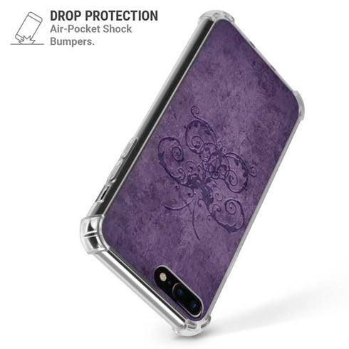 Purple Damask Butterfly by Brigid Ashwood iPhone 7/8 Plus Clear Case