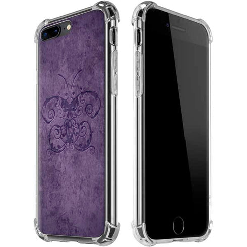 Purple Damask Butterfly by Brigid Ashwood iPhone 7/8 Plus Clear Case