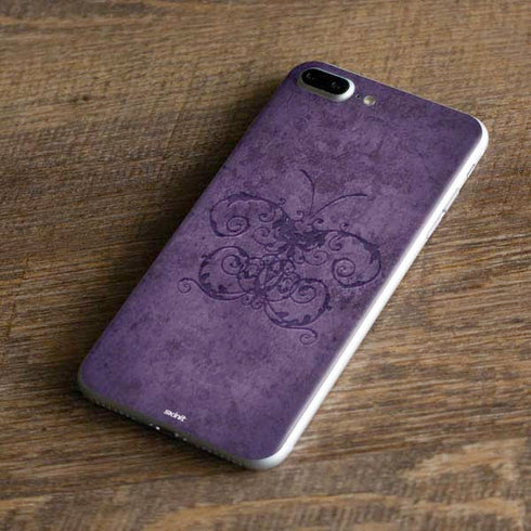 Brigid Ashwood Purple Damask Butterfly iPhone 7 Plus Skin