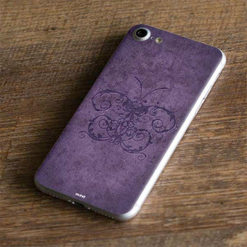 Brigid Ashwood Purple Damask Butterfly iPhone 7 Skin