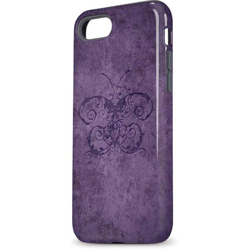 Brigid Ashwood Purple Damask Butterfly iPhone 8 Pro Case
