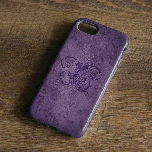 Brigid Ashwood Purple Damask Butterfly iPhone 8 Pro Case