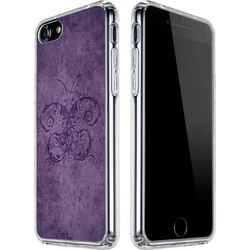 Brigid Ashwood Purple Damask Butterfly iPhone SE (2nd & 3rd Gen) Clear Case