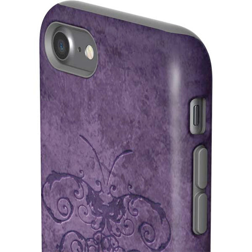 Brigid Ashwood Purple Damask Butterfly iPhone SE (2nd & 3rd Gen) Pro Case