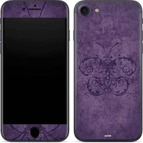 Brigid Ashwood Purple Damask Butterfly iPhone SE (2nd & 3rd Gen) Skin
