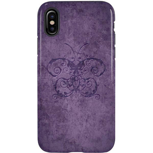 Brigid Ashwood Purple Damask Butterfly iPhone X Pro Case