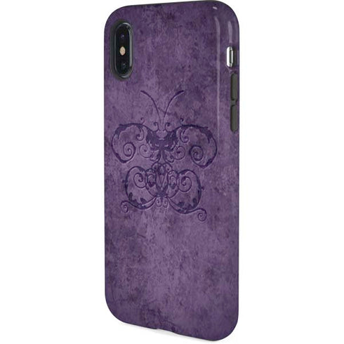 Brigid Ashwood Purple Damask Butterfly iPhone X Pro Case