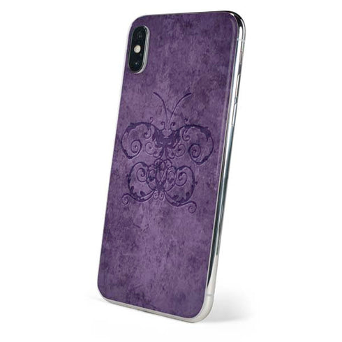 Brigid Ashwood Purple Damask Butterfly iPhone X Skin