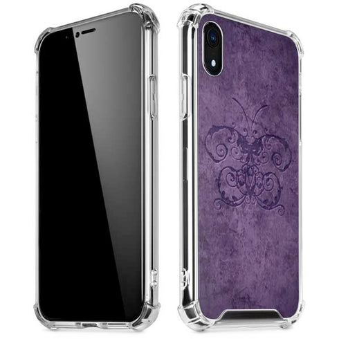 Purple Damask Butterfly by Brigid Ashwood iPhone XR Clear Case