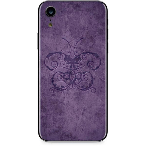 Brigid Ashwood Purple Damask Butterfly iPhone XR Skin
