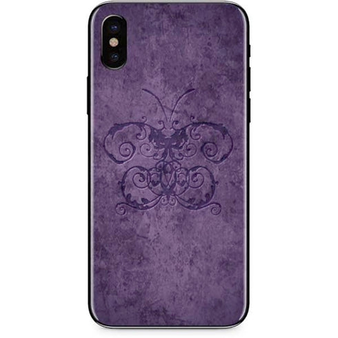 Brigid Ashwood Purple Damask Butterfly iPhone XS Max Skin
