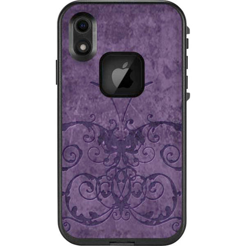 Brigid Ashwood Purple Damask Butterfly LifeProof Fre iPhone Skin