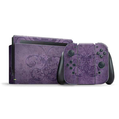 Brigid Ashwood Purple Damask Butterfly Nintendo Switch Bundle Skin