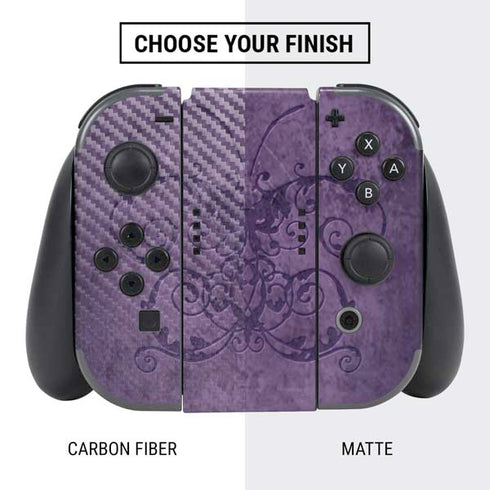 Brigid Ashwood Purple Damask Butterfly Nintendo Switch Bundle Skin