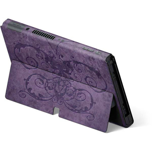 Brigid Ashwood Purple Damask Butterfly Nintendo Switch OLED (2021) Skin