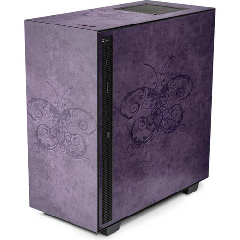 Brigid Ashwood Purple Damask Butterfly NZXT H510 Compact ATX Mid-Tower Case Skin