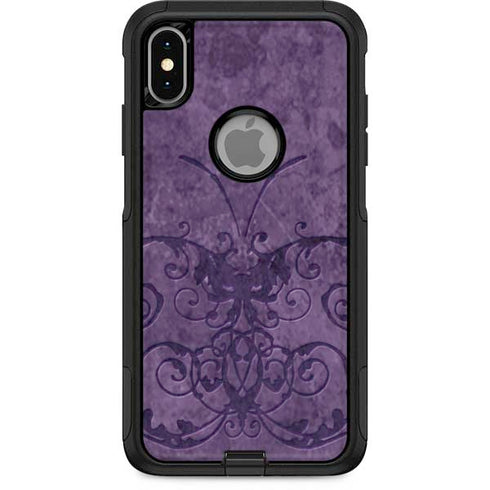 Brigid Ashwood Purple Damask Butterfly Otterbox Commuter iPhone Skin