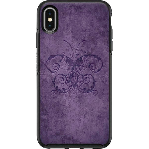 Brigid Ashwood Purple Damask Butterfly Otterbox Symmetry iPhone Skin