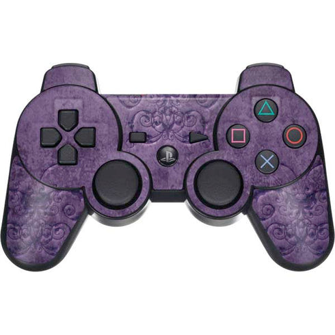 Brigid Ashwood Purple Damask Butterfly PS3 Dual Shock wireless controller Skin