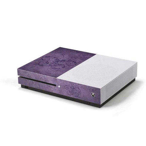 Brigid Ashwood Purple Damask Butterfly Xbox One S Console Skin