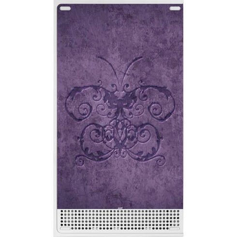 Brigid Ashwood Purple Damask Butterfly Xbox Series S Console Skin