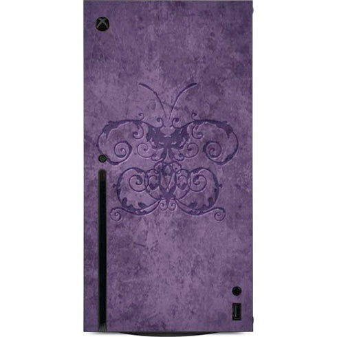 Brigid Ashwood Purple Damask Butterfly Xbox Series X Console Skin