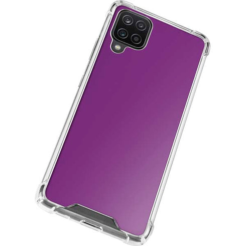 Purple Solid Galaxy A12 Clear Case