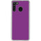 Purple Solid Galaxy A21 Clear Case