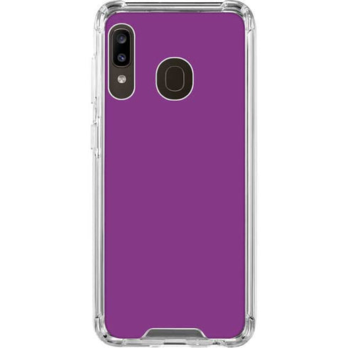 Purple Solid Galaxy A30 Clear Case