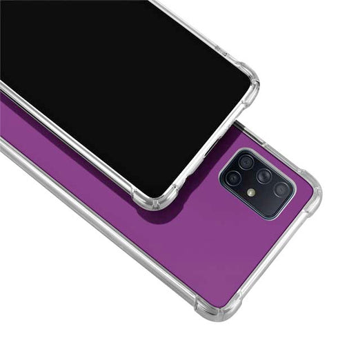 Purple Solid Galaxy A71 5G Clear Case
