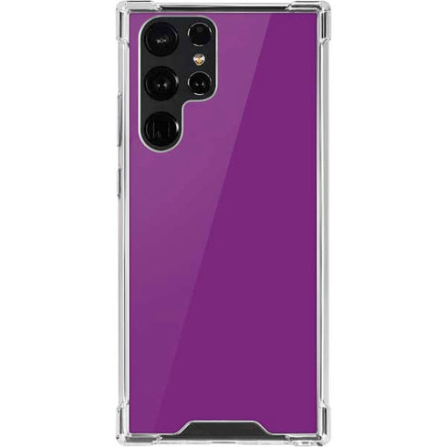 Purple Solid Galaxy S22 Ultra Clear Case