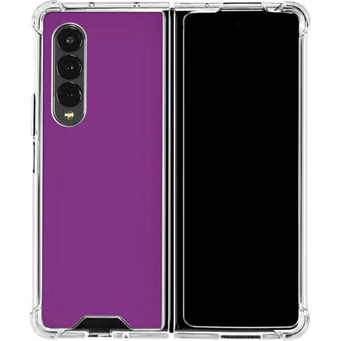 Purple Solid Galaxy Z Fold4 5G Clear Case