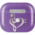 Purple Glitter Musical Heart Apple AirPods (3rd Gen 2021) Skin