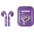 Purple Glitter Musical Heart Apple AirPods Skin