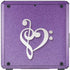 Purple Glitter Musical Heart Cooler Master MasterBox Q300L Mini Tower Skin
