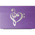 Purple Glitter Musical Heart Dell Vostro Skin