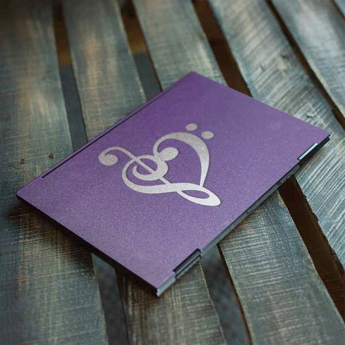 Purple Glitter Musical Heart HP Envy Skin